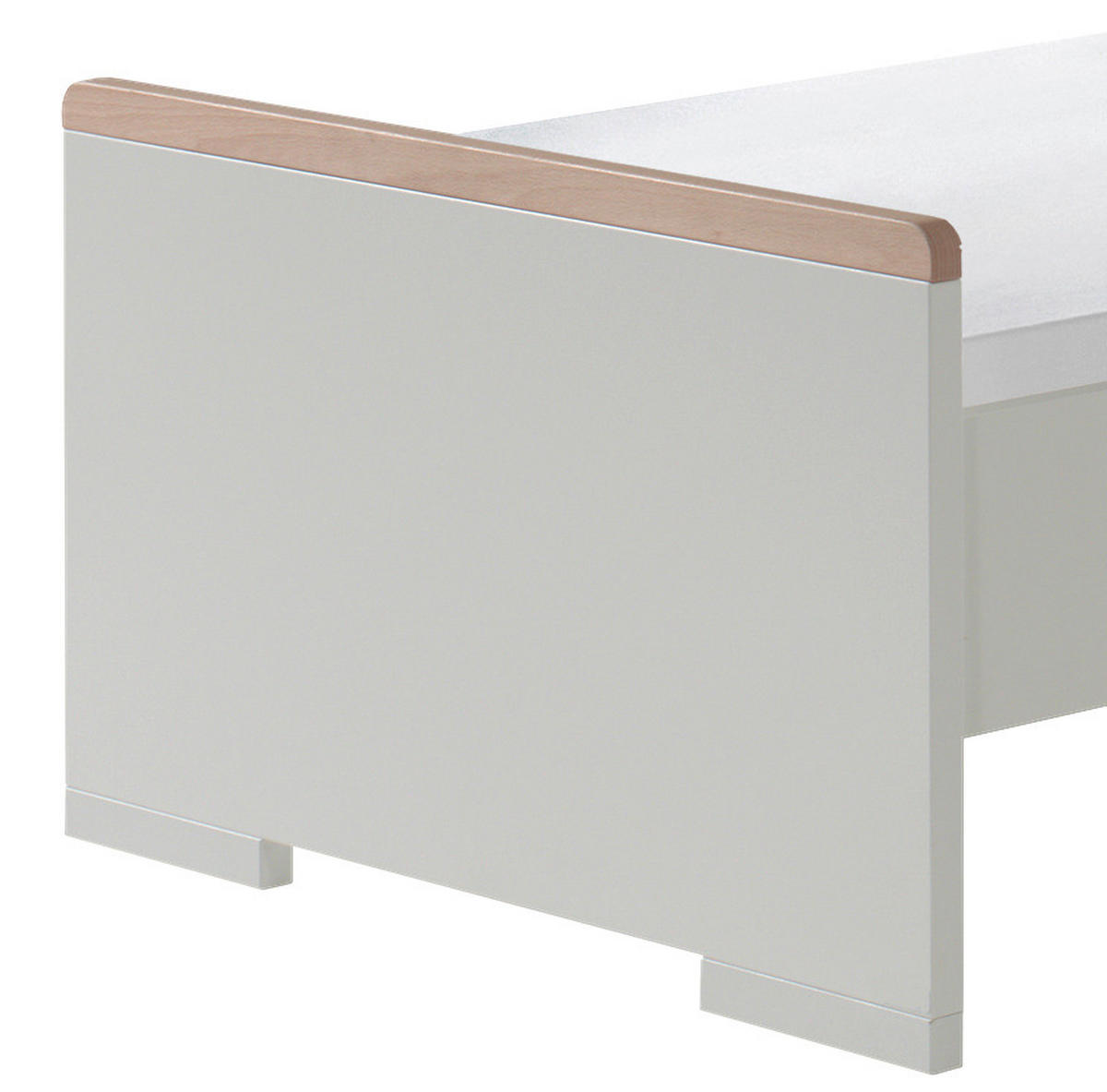 BETT 90/200 cm  in Weiß  - Weiß, MODERN (90/200cm) - MID.YOU