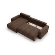 ECKSOFA in Cord Braun  - Schwarz/Braun, MODERN, Kunststoff/Textil (150/245cm) - Carryhome