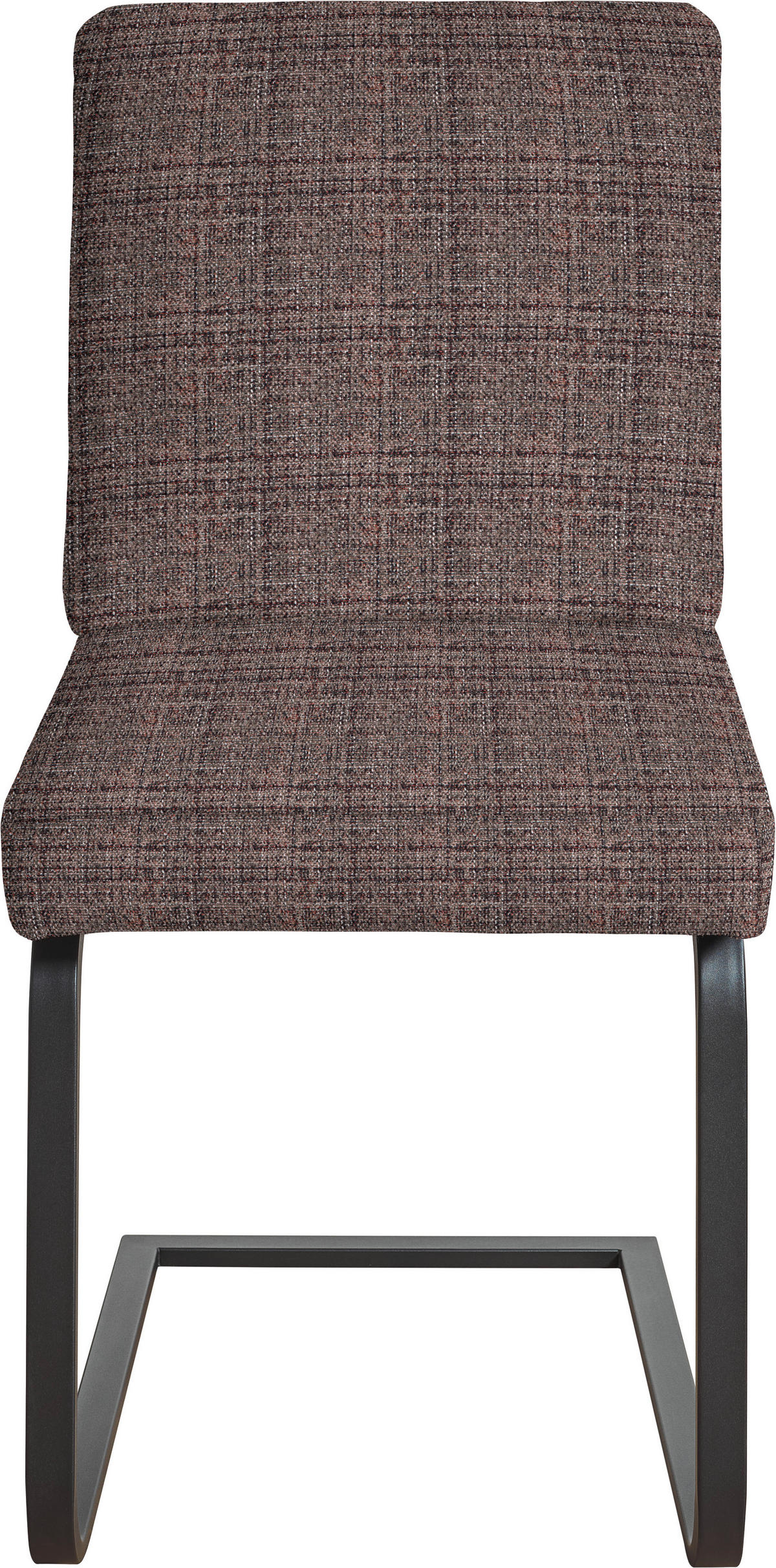 SCHWINGSTUHL  in Stahl Flachgewebe  - Dunkelbraun/Schwarz, Design, Textil/Metall (60/92/60cm) - Dieter Knoll