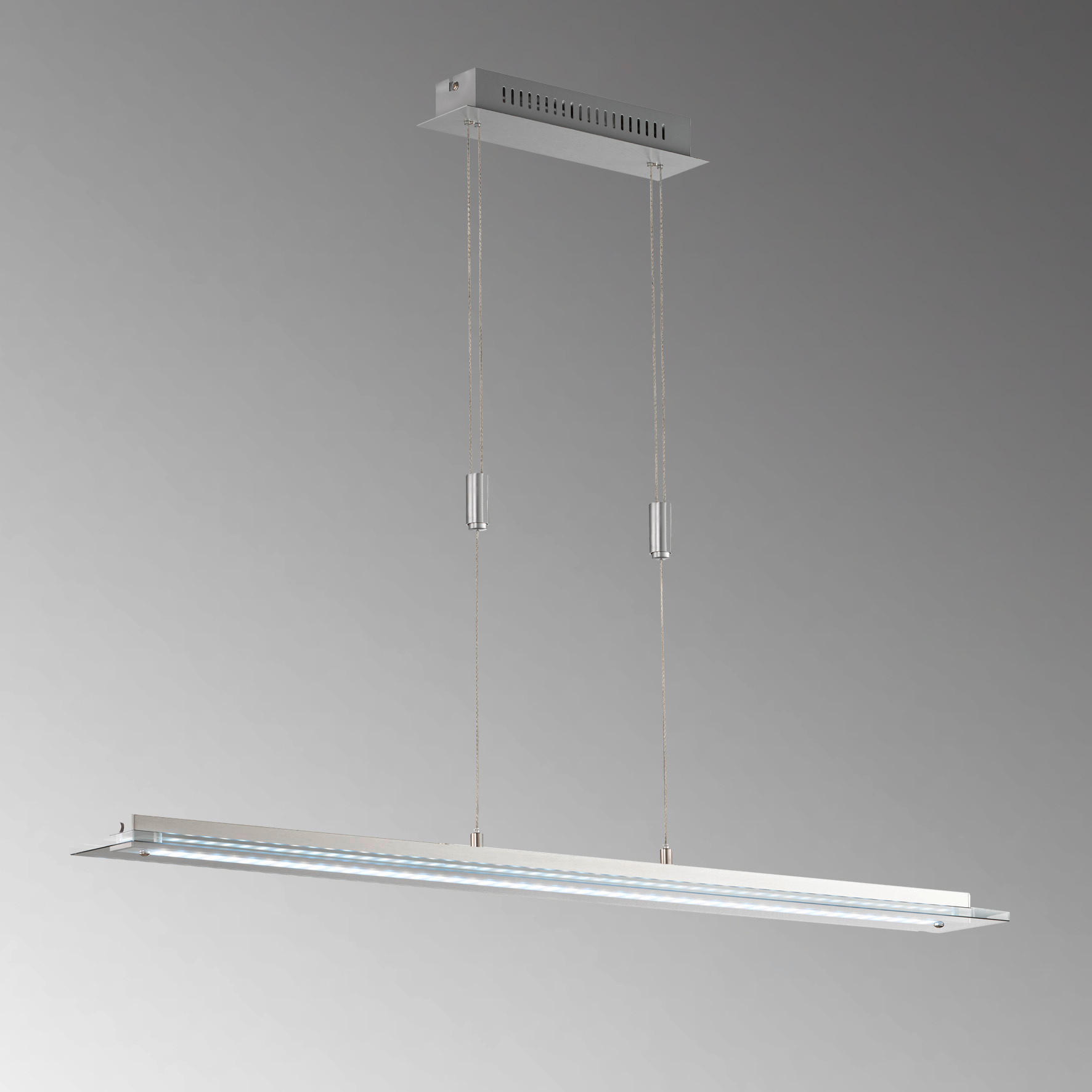 LED-HÄNGELEUCHTE 13,5/8/150 cm   - Alufarben, Design, Metall (13,5/8/150cm) - Fischer & Honsel