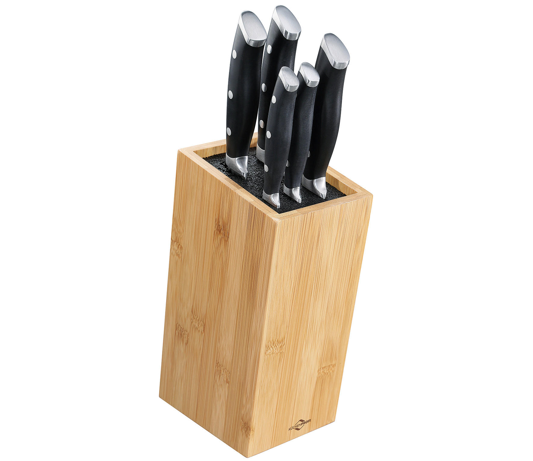 MESSERSET 6-teilig  - Edelstahlfarben/Schwarz, Basics, Kunststoff/Metall (15/37/10,5cm) - KÜCHENPROFI