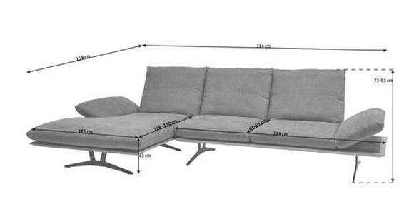 ECKSOFA in Flachgewebe Grün  - Schwarz/Grün, Design, Holz/Textil (155/314cm) - Dieter Knoll