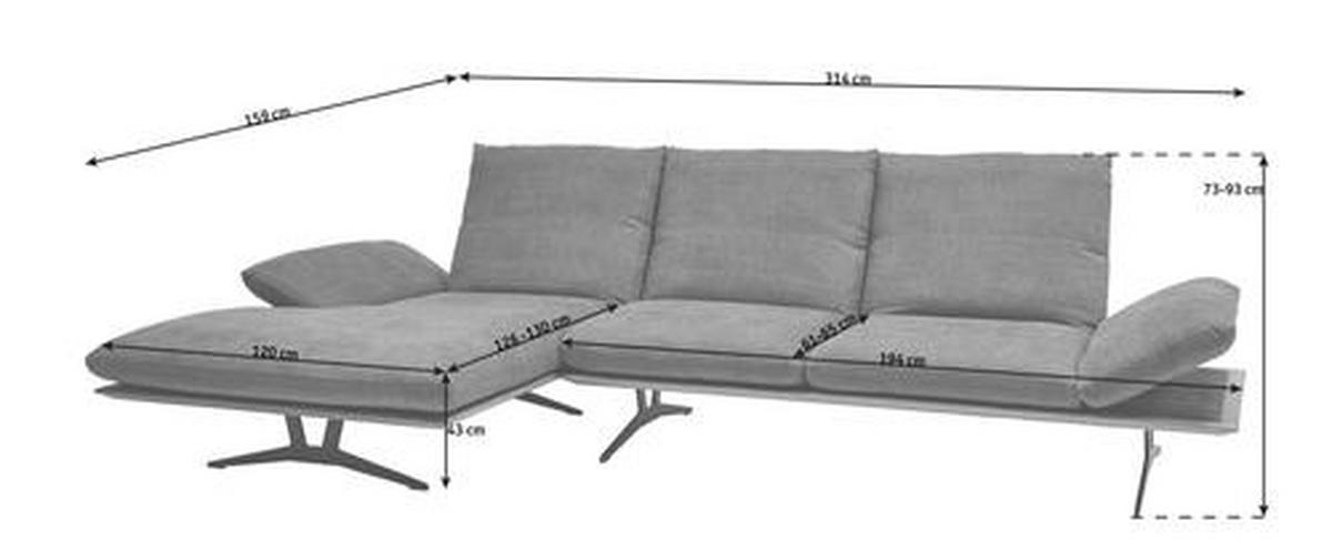 UGAONA GARNITURA zelena  - zelena/crna, Dizajnerski, drvo/tekstil (159/314cm) - Dieter Knoll