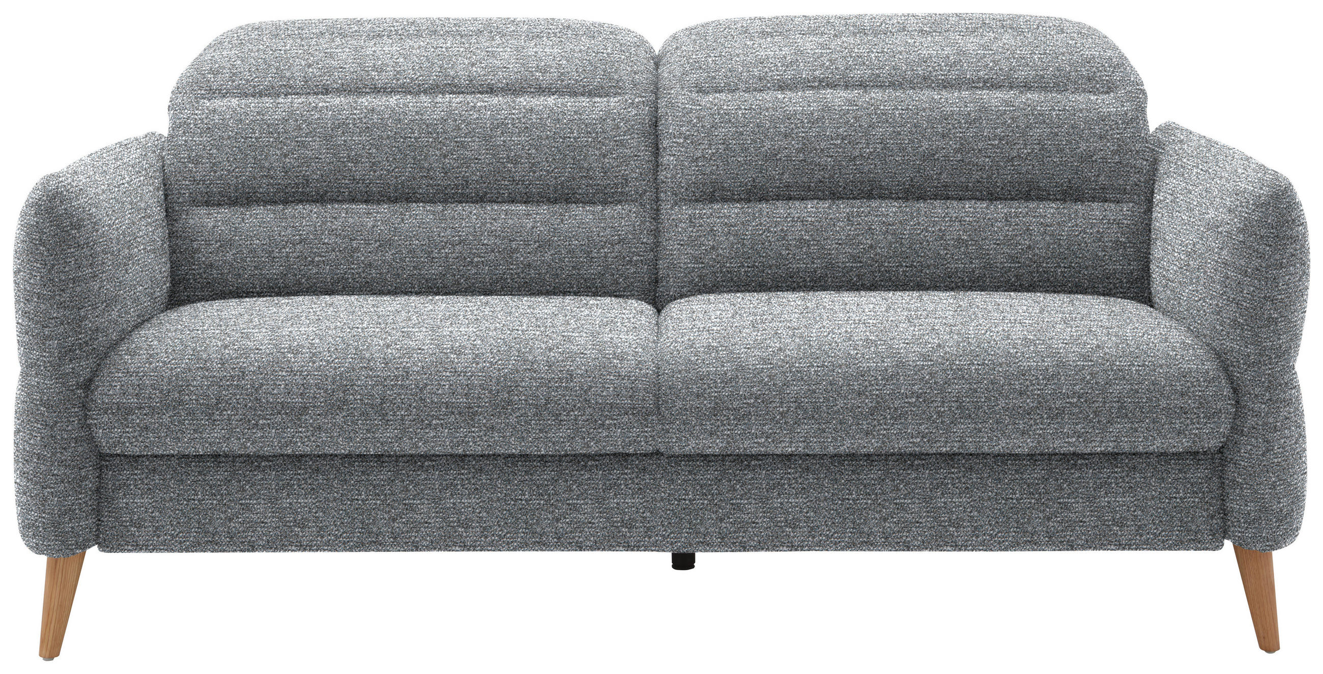 2-SITZER-SOFA in Webstoff Blaugrau  - Eiche Bianco/Blaugrau, Design, Holz/Textil (192-220/85-106/98-112cm) - Dieter Knoll