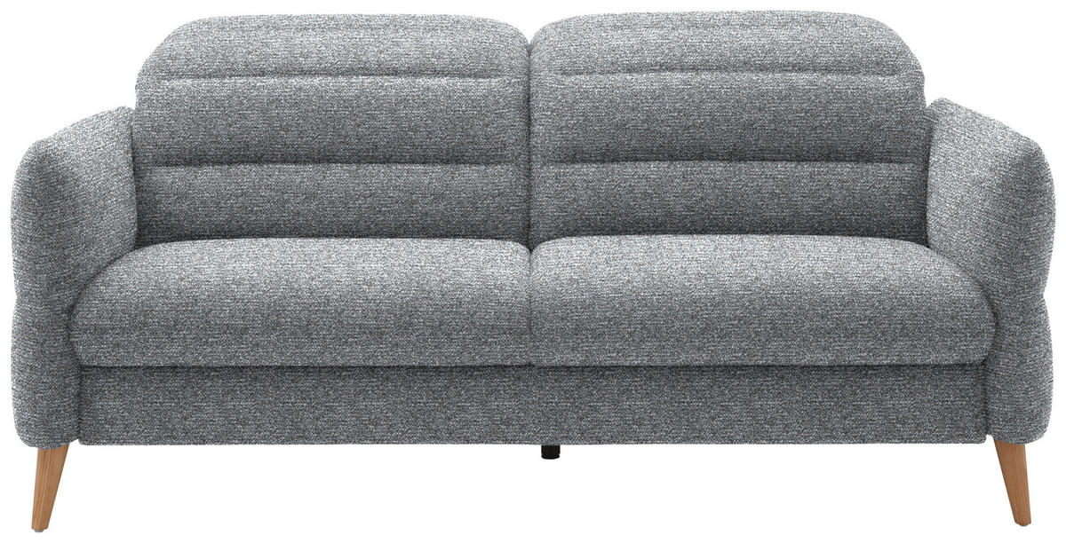 2-SITZER-SOFA in Webstoff Blaugrau  - Eiche Bianco/Blaugrau, Design, Holz/Textil (192-220/85-106/98-112cm) - Dieter Knoll