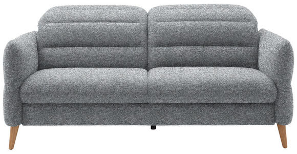 2-SITZER-SOFA in Webstoff Blaugrau - Eiche Bianco/Blaugrau, Design, Holz/Textil (192-220/85-106/98-112cm) - Dieter Knoll