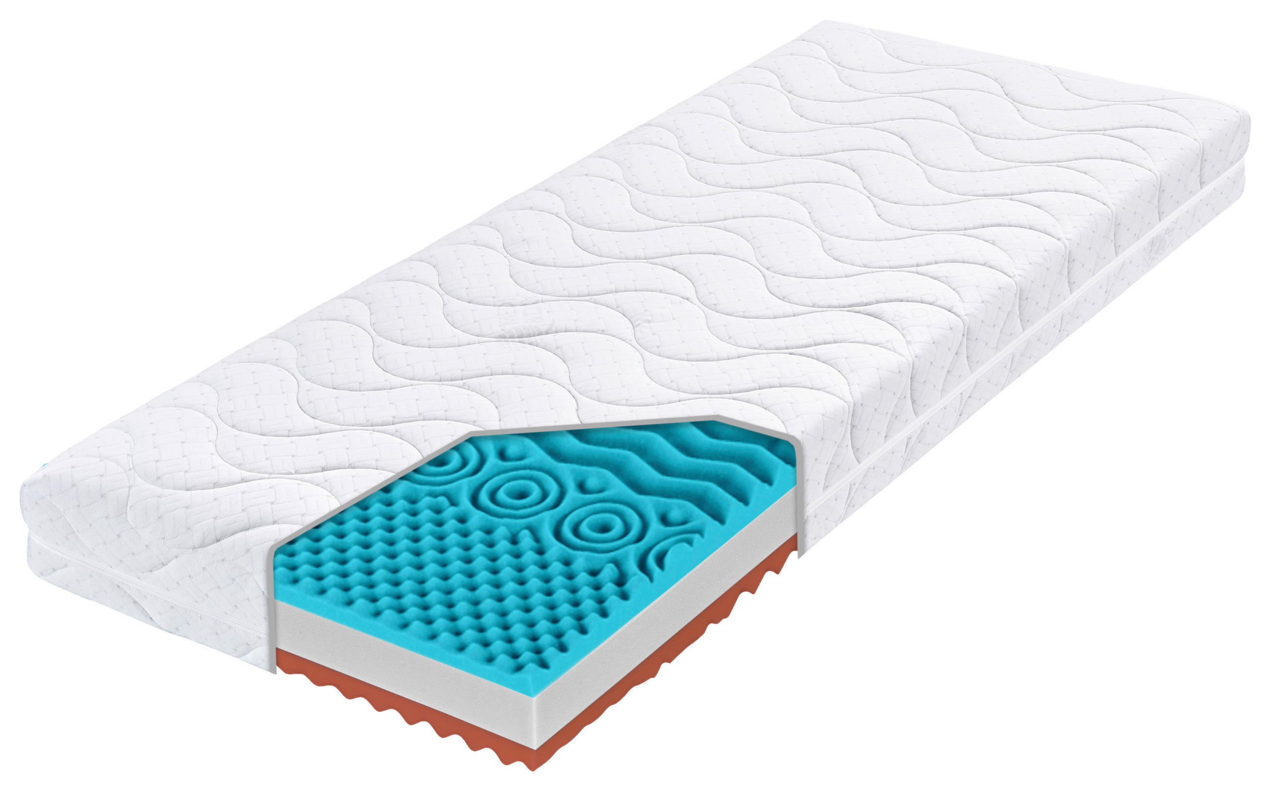 MATRACE Z VISCO PĚNY, 90/200 cm - bílá, Basics, textil (90/200cm) - Sleeptex