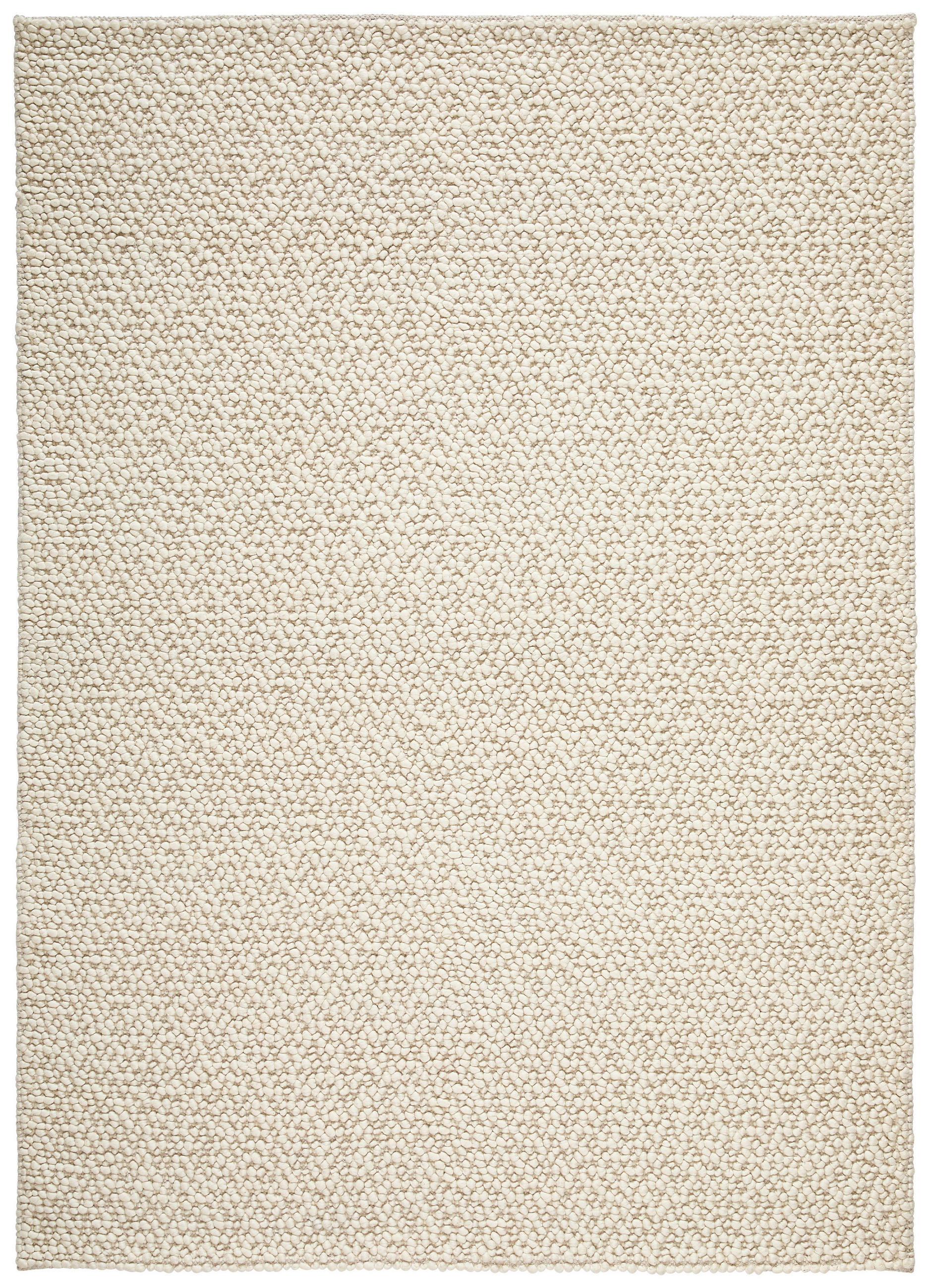 HANDWEBTEPPICH Wohnzimmer 160/230 cm Weiß rechteckig  - Weiß, Natur, Textil (160/230cm) - Linea Natura
