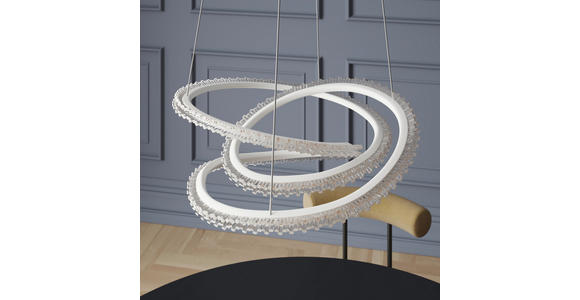 LED-HÄNGELEUCHTE 55/120 cm  - Weiß, Basics, Kunststoff/Metall (55/120cm) - Novel