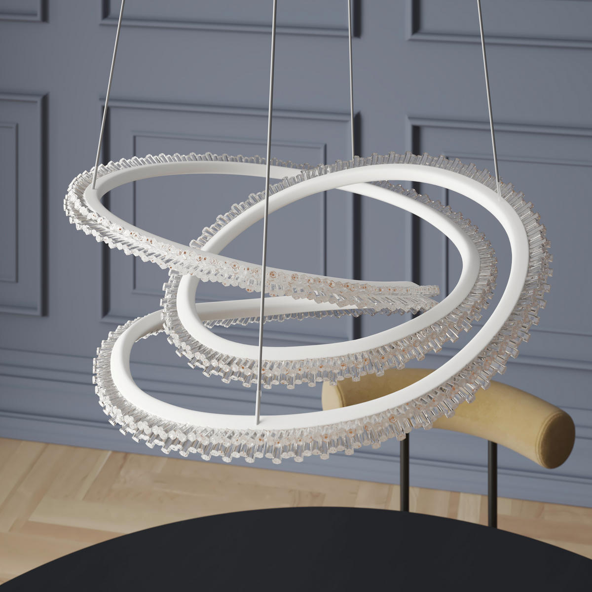 LED-HÄNGELEUCHTE Oxford 55/120 cm   - Weiß, Basics, Kunststoff/Metall (55/120cm) - Novel