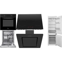 ELEKTROGERÄTESET PowerSet1  - Edelstahlfarben/Schwarz, Basics, Glas/Metall - Midea