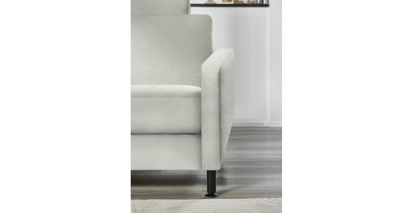 ECKSOFA  in Chenille, Flachgewebe Naturfarben  175/316 cm  - Schwarz/Naturfarben, Design, Textil/Metall (175/316cm) - Dieter Knoll