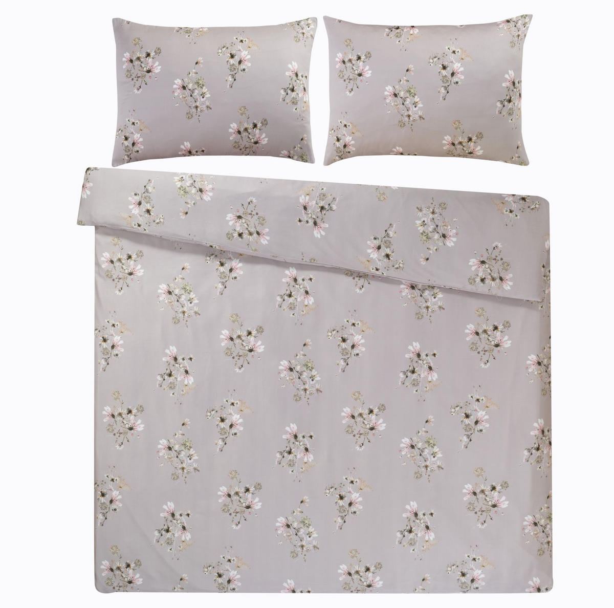 BETTWÄSCHESET Satin 200/210 cm  65 cm/100 cm  - Mauve, Basics, Textil (200/210cm) - Ambiente