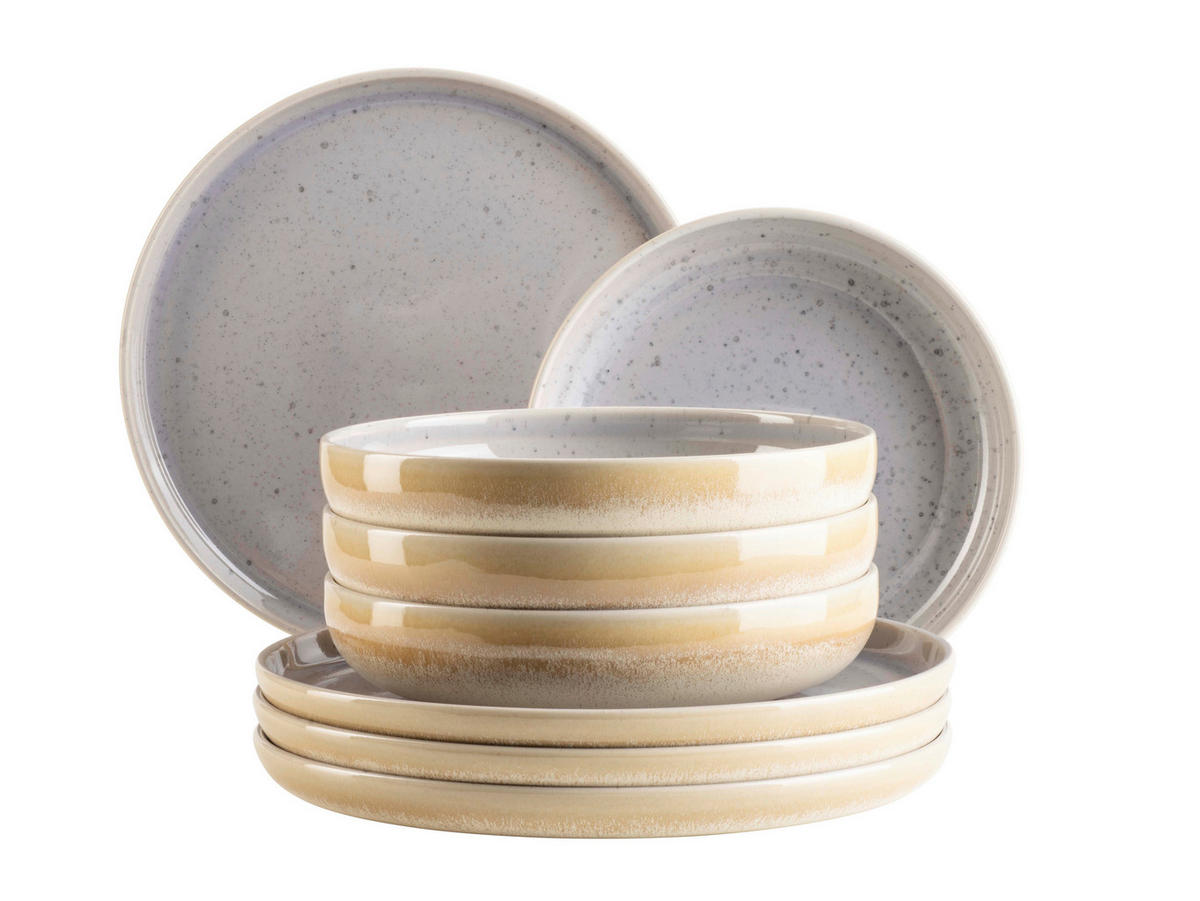 TAFELSERVICE Candy 8-teilig  - Flieder, Basics, Keramik - Mäser