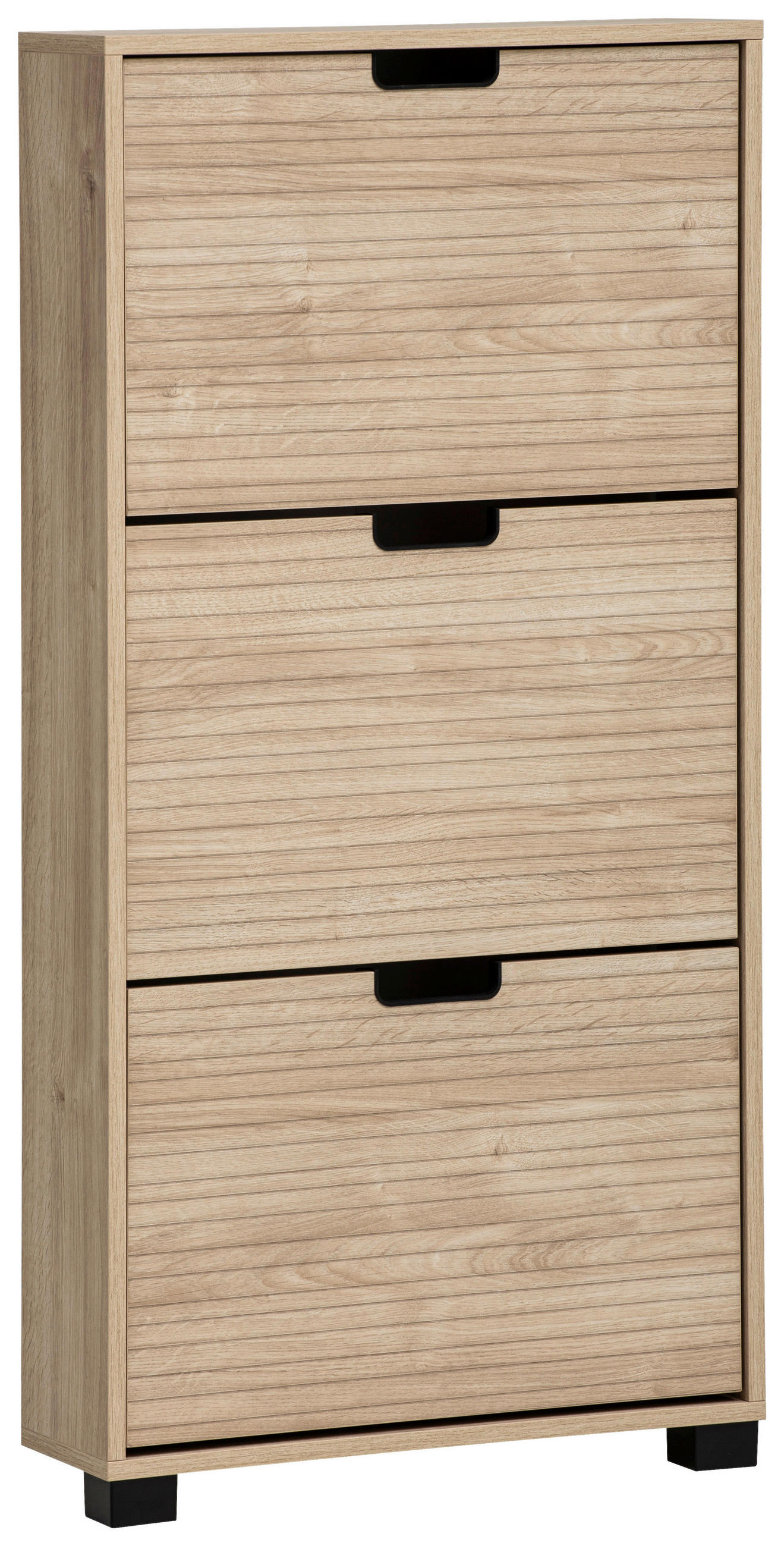 SCHUHKIPPER - Schwarz/Eiche Artisan, Design, Holzwerkstoff/Kunststoff (59,8/124/19,55cm) - MID.YOU