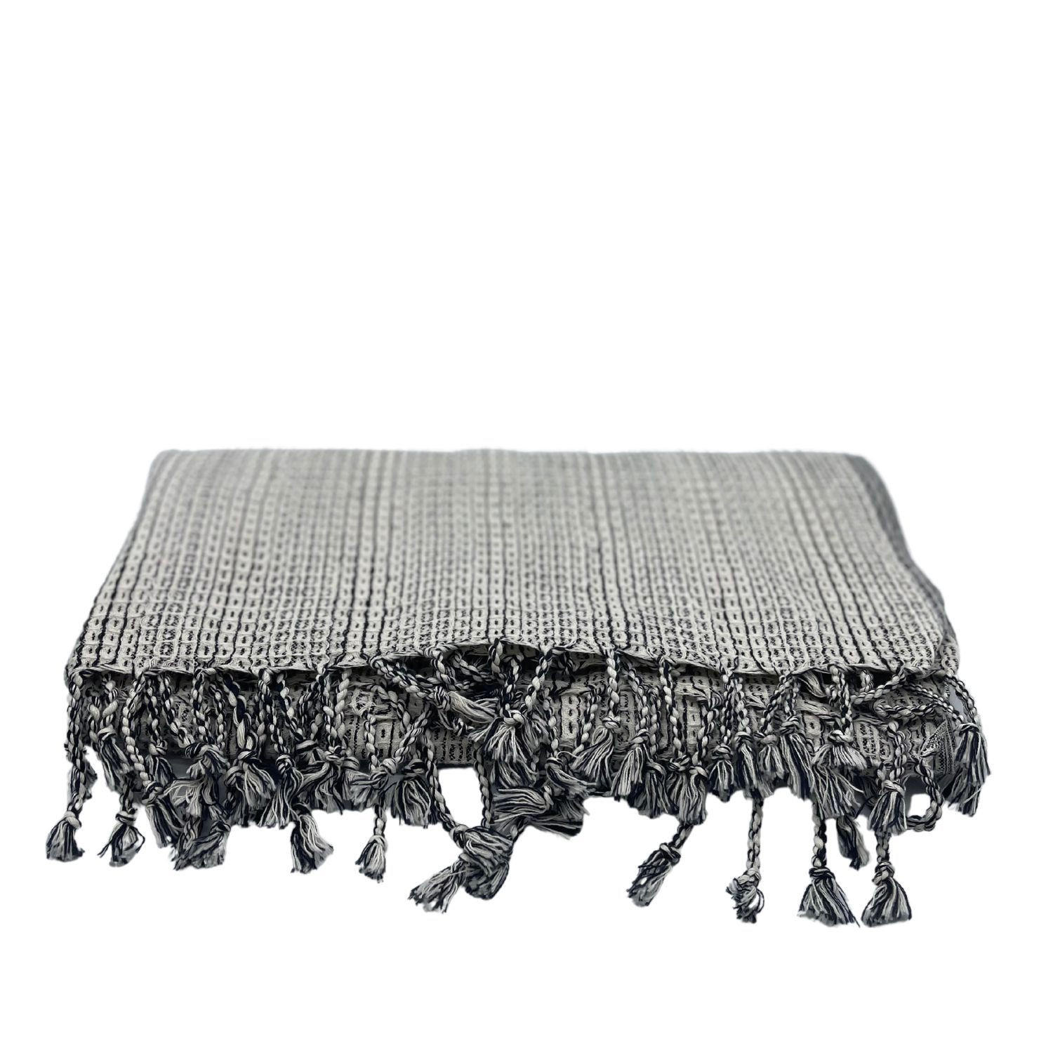 STRANDTUCH Plaid Grau 85/170 cm  - Grau, KONVENTIONELL, Textil (85/170cm) - Esposa
