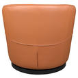 DESIGNSESSEL in Echtleder Honig  - Schwarz/Honig, Design, Leder/Kunststoff (76/74/75cm) - Xora
