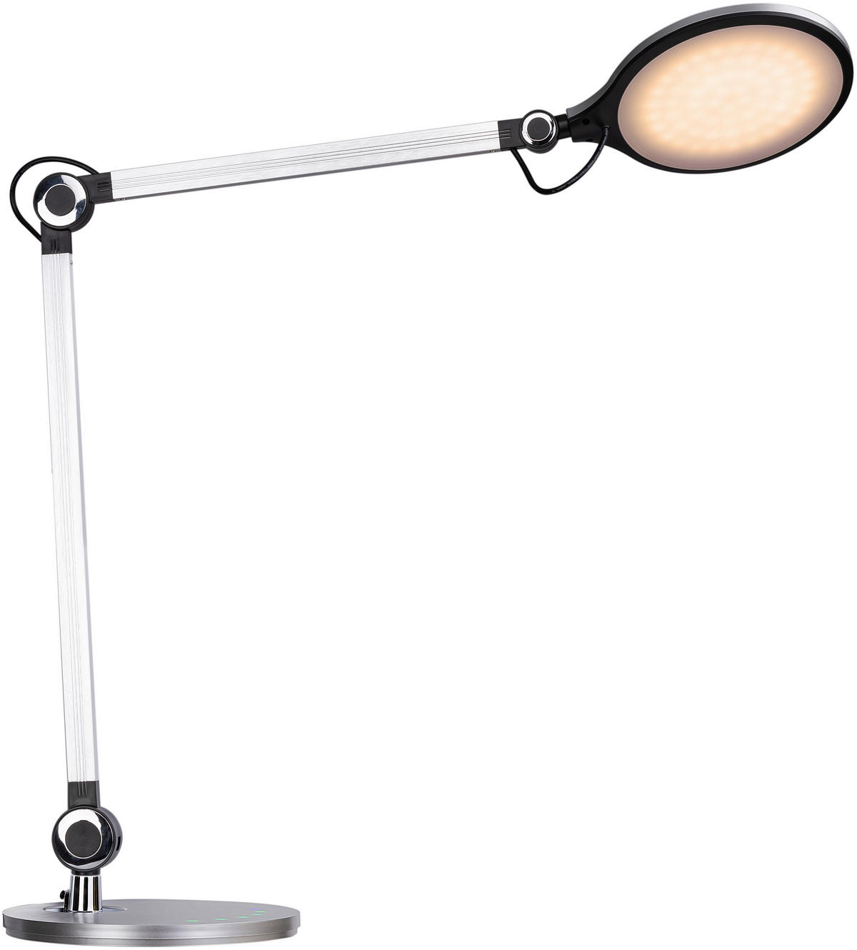 LED-SCHREIBTISCHLEUCHTE Straight 20/49/20 cm   - Silberfarben, Basics, Kunststoff (20/49/20cm) - Novel
