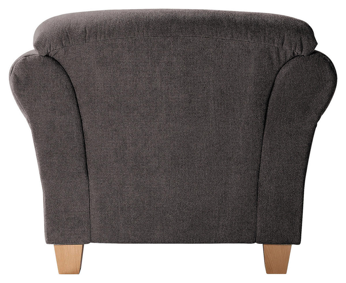 SESSEL in Flachgewebe Dunkelbraun  - Dunkelbraun/Naturfarben, Konventionell, Holz/Textil (101/84/89cm) - Sit & More