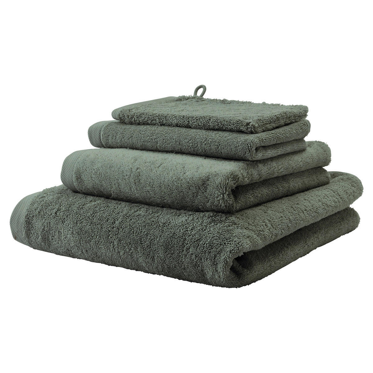 WASCHLAPPEN London Grün  - Grün, KONVENTIONELL, Textil (16/22cm) - Aquanova