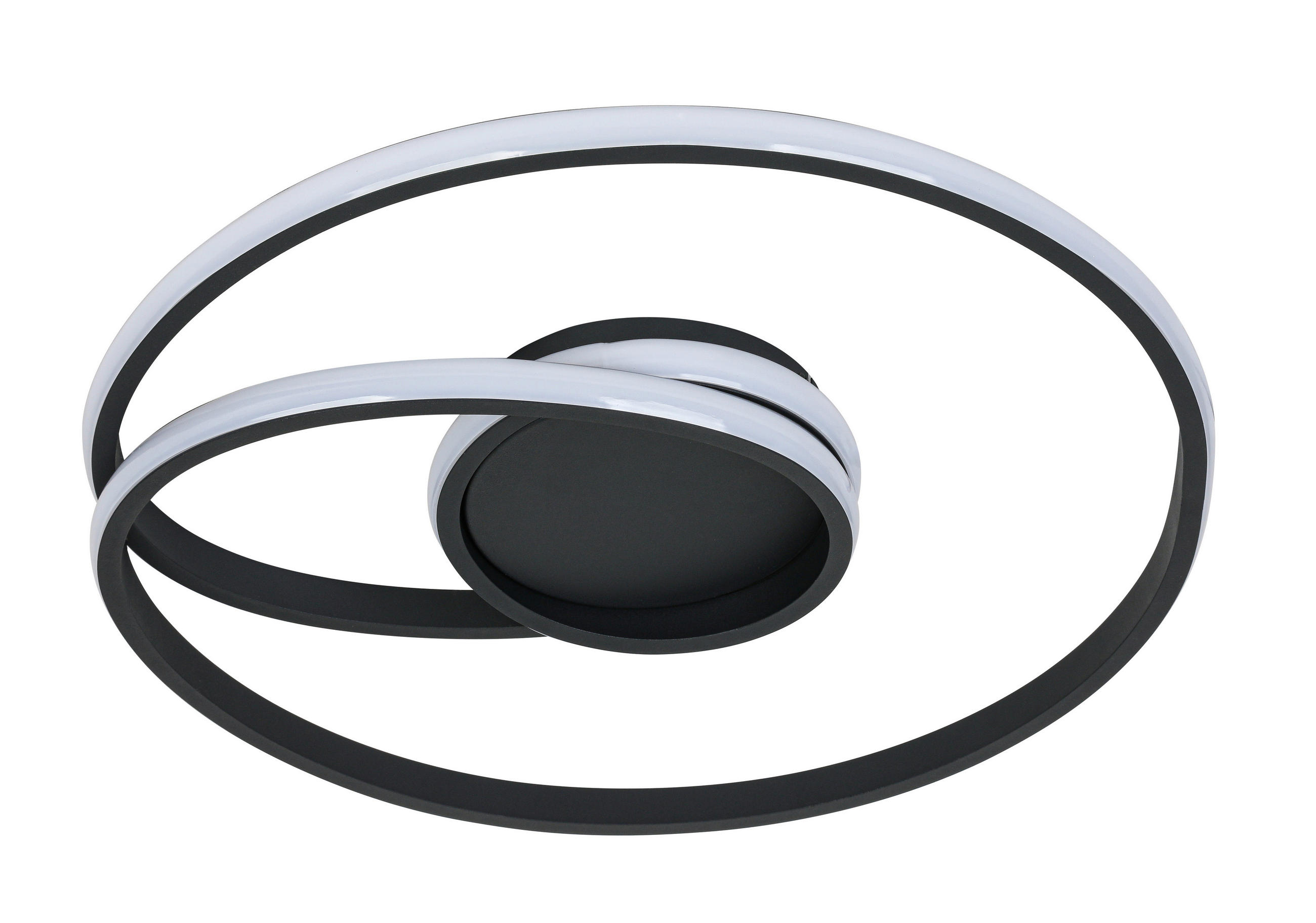 DECKENLEUCHTE 45/8 cm  - Schwarz, Trend, Kunststoff/Metall (45/8cm) - Collett's Monde