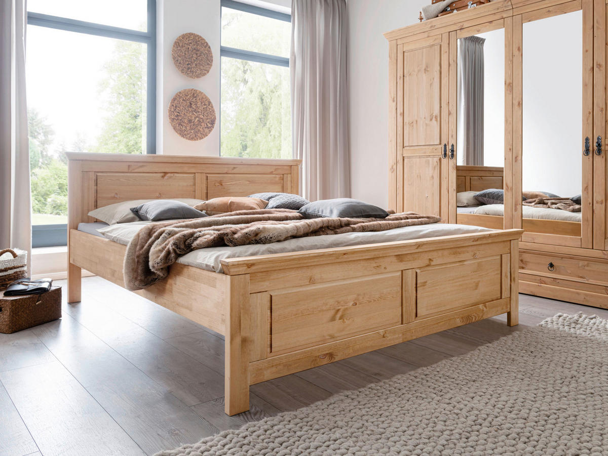 BETT 180/200 cm,  in Eichefarben,  - Eichefarben, KONVENTIONELL, Holz (180/200cm) - Livetastic