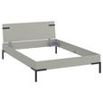 BETT 140/200 cm  in Hellgrau  - Hellgrau/Schwarz, Design, Metall (140/200cm) - Xora