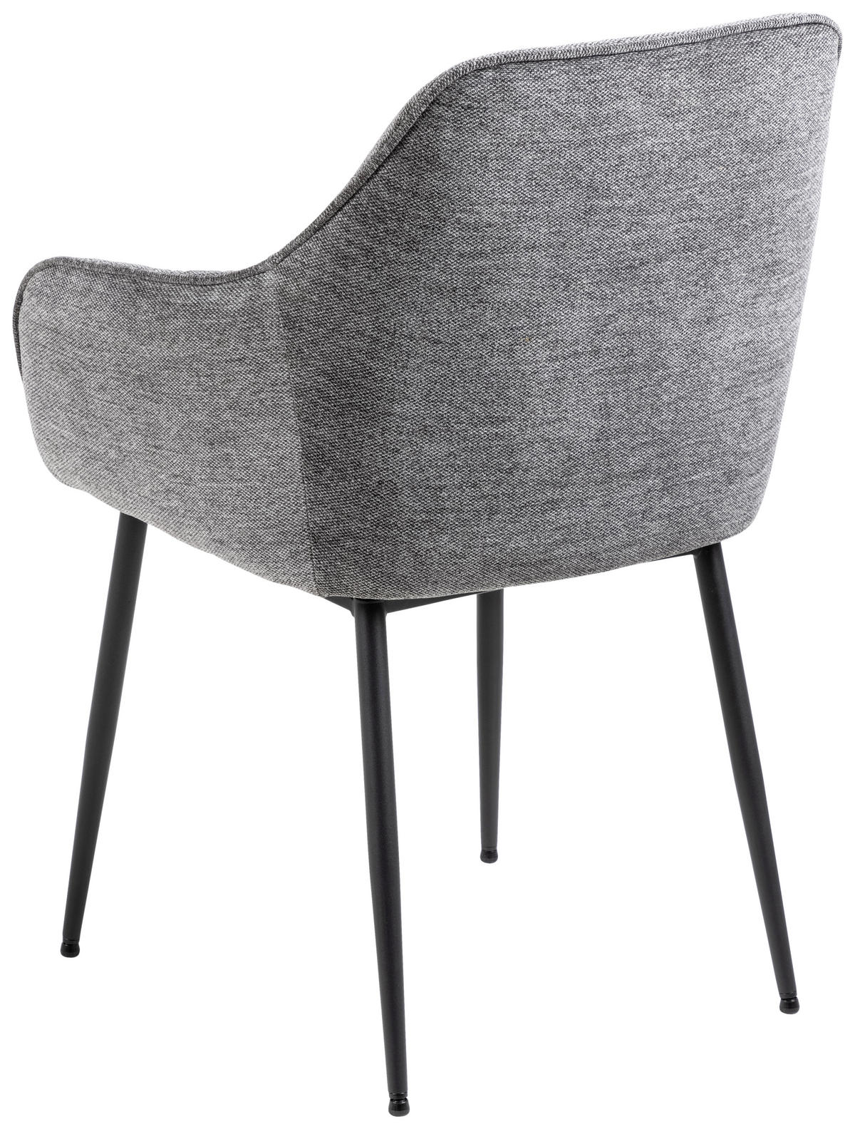 STOL MED ARMSTÖD vävt tyg  - svart/antracit, Design, metall/textil (58/83/55cm)