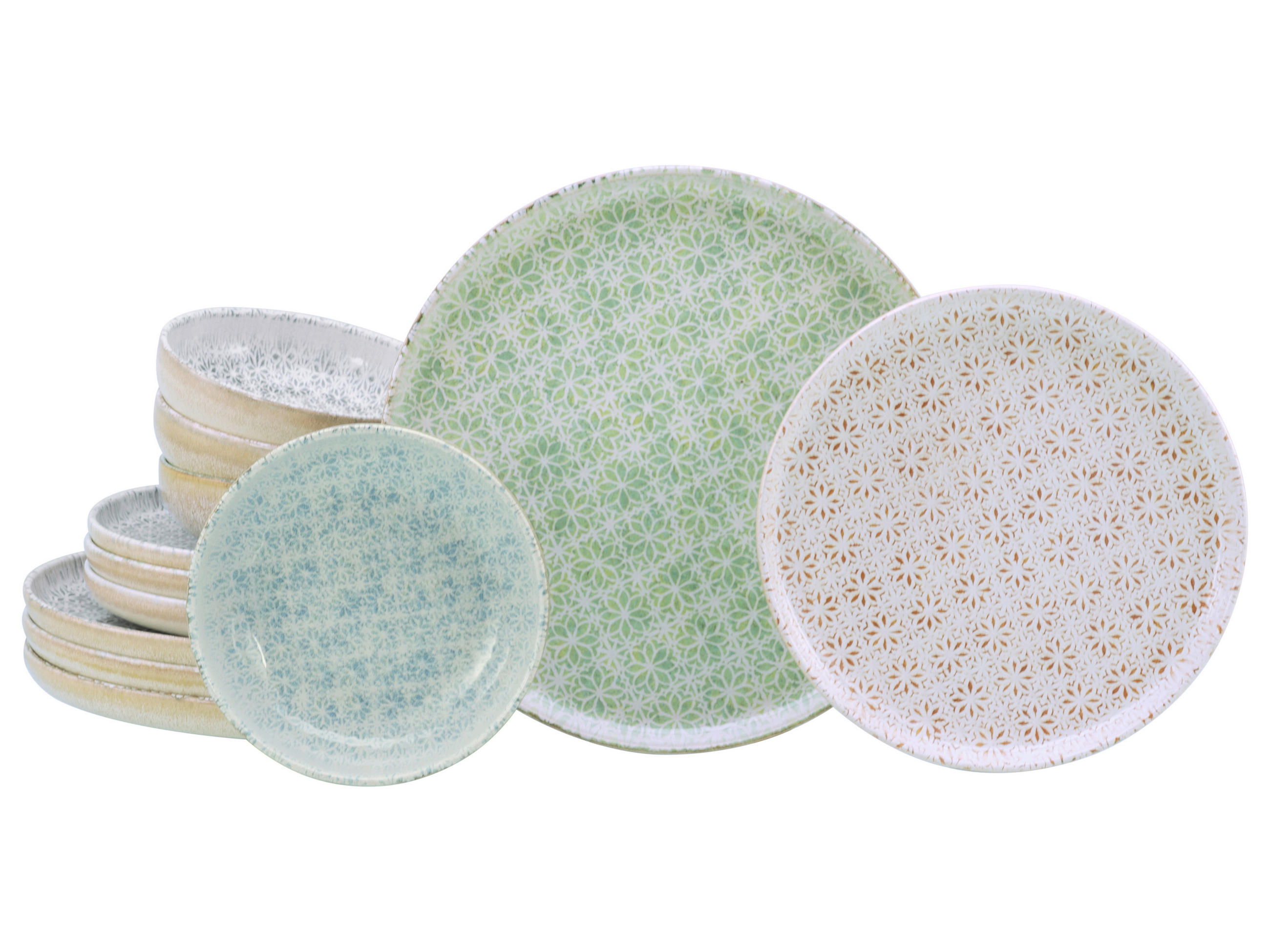TAFELSERVICE Uno Emiliana 12-teilig  - Multicolor, Basics, Keramik - Creatable