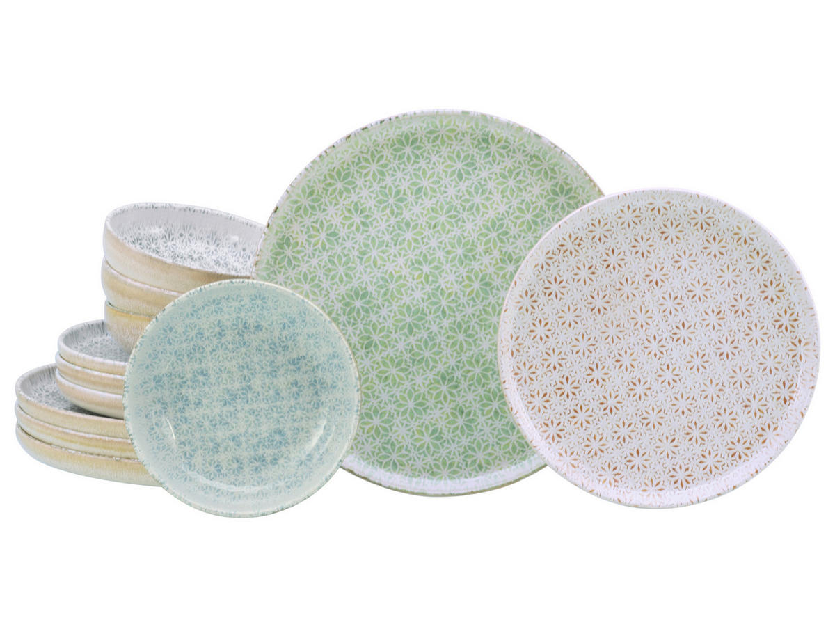 TAFELSERVICE Uno Emiliana 12-teilig  - Multicolor, Basics, Keramik - Creatable