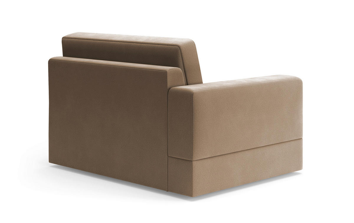 SOFAELEMENT FABIO E Mikrofaser Braun  - Schwarz/Braun, MODERN, Kunststoff/Textil (132/87/108cm) - Sit & More