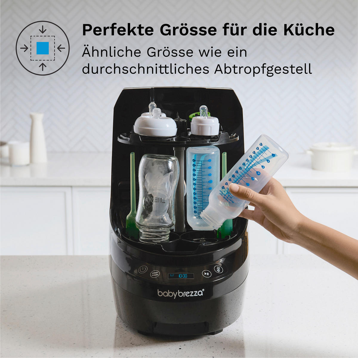 DAMPFSTERILISATOR Bottle Washer Pro  - Transparent/Schwarz, Basics, Kunststoff (25/40/47.5cm) - Baby Brezza