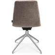 STUHL  in Aluminium Velours Metall, Textil  - Ecru/Alufarben, Design, Textil/Metall (46/81,5-84,5/55cm) - Johann Jakob