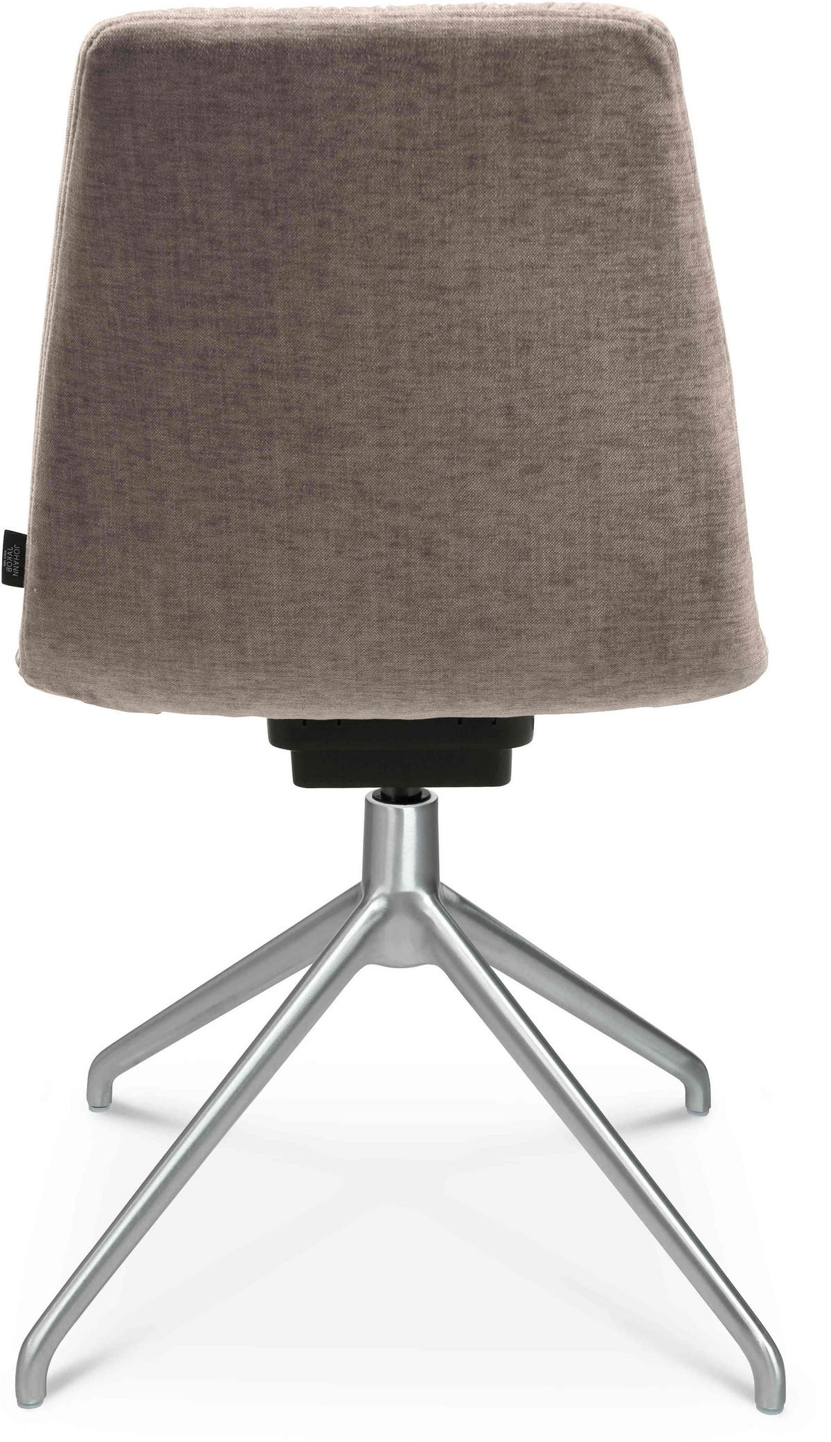 STUHL  in Aluminium Velours Metall, Textil  - Ecru/Alufarben, Design, Textil/Metall (46/81,5-84,5/55cm) - Johann Jakob