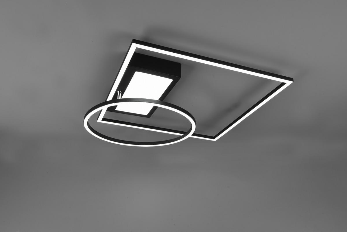LED PLAFONJERA - crna, Dizajnerski, metal (64,5/9,0/86,5cm)