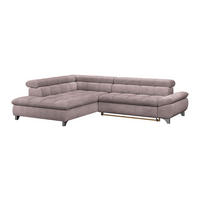 ECKSOFA Rosa Chenille  - Chromfarben/Rosa, KONVENTIONELL, Textil/Metall (234/312cm) - Livetastic