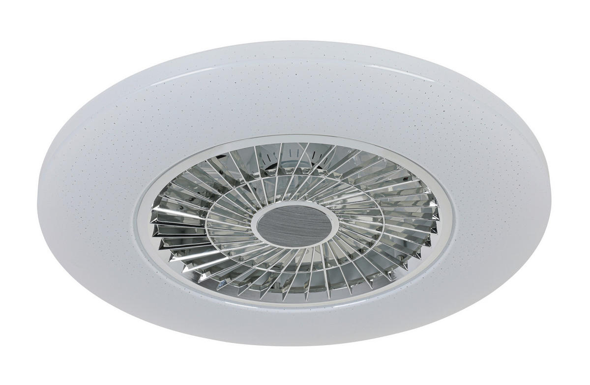 DECKENVENTILATOR - Chromfarben/Weiß, Trend, Kunststoff/Metall (58/14,5cm) - Mican