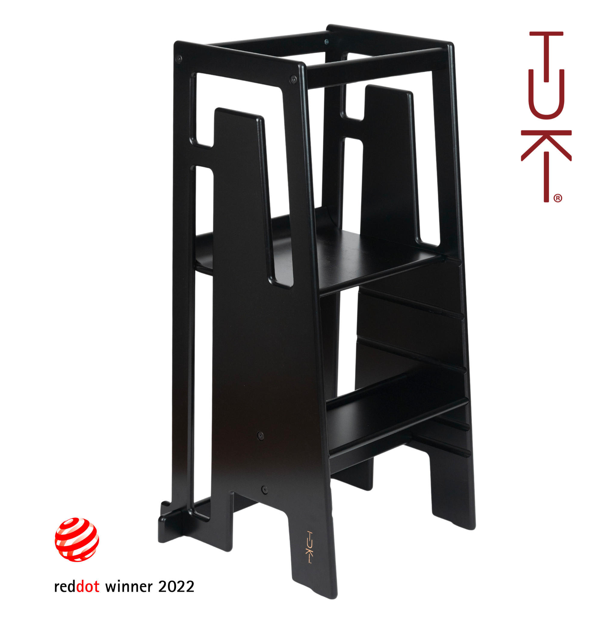 LERNTURM Tuki  - Schwarz, Basics, Holz (40/90/43cm)