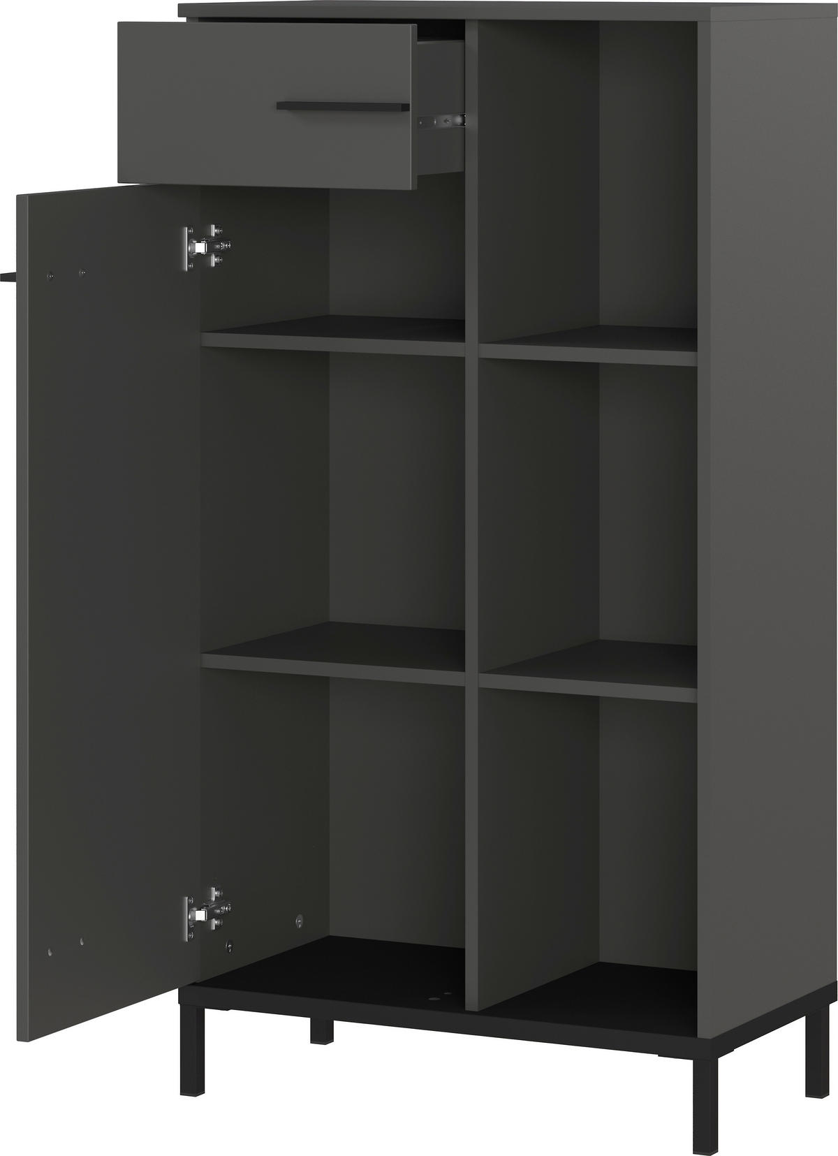 AKTENSCHRANK Graphitfarben  - Graphitfarben, Design, Holzwerkstoff (64/120/34cm) - Germania