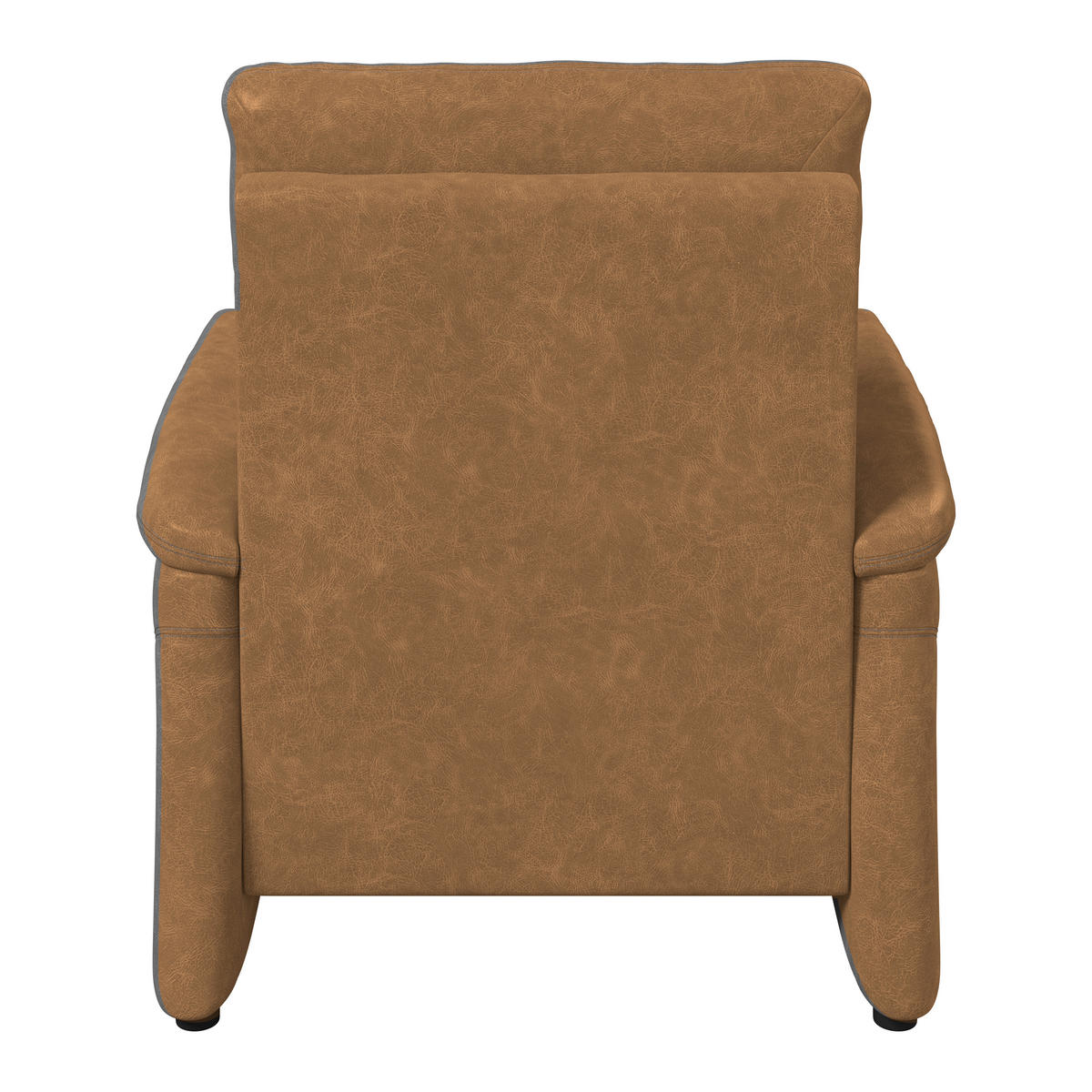 SESSEL Mikrofaser Senfgelb  - Senfgelb/Schwarz, Konventionell, Kunststoff/Textil (104/98/91cm) - Elegando