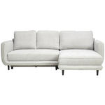 ECKSOFA  in Struktur Hellgrau  - Hellgrau/Schwarz, KONVENTIONELL, Holz/Textil (247/170cm) - Carryhome