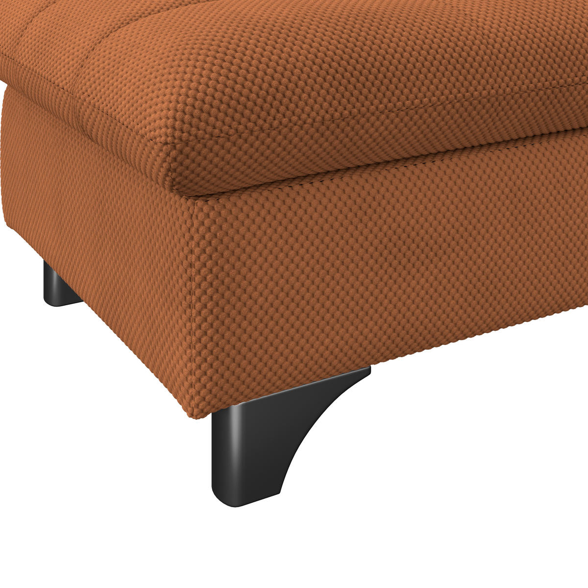 HOCKER Chenille Terracotta  - Chromfarben/Terracotta, KONVENTIONELL, Textil/Metall (108/46/108cm) - Livetastic