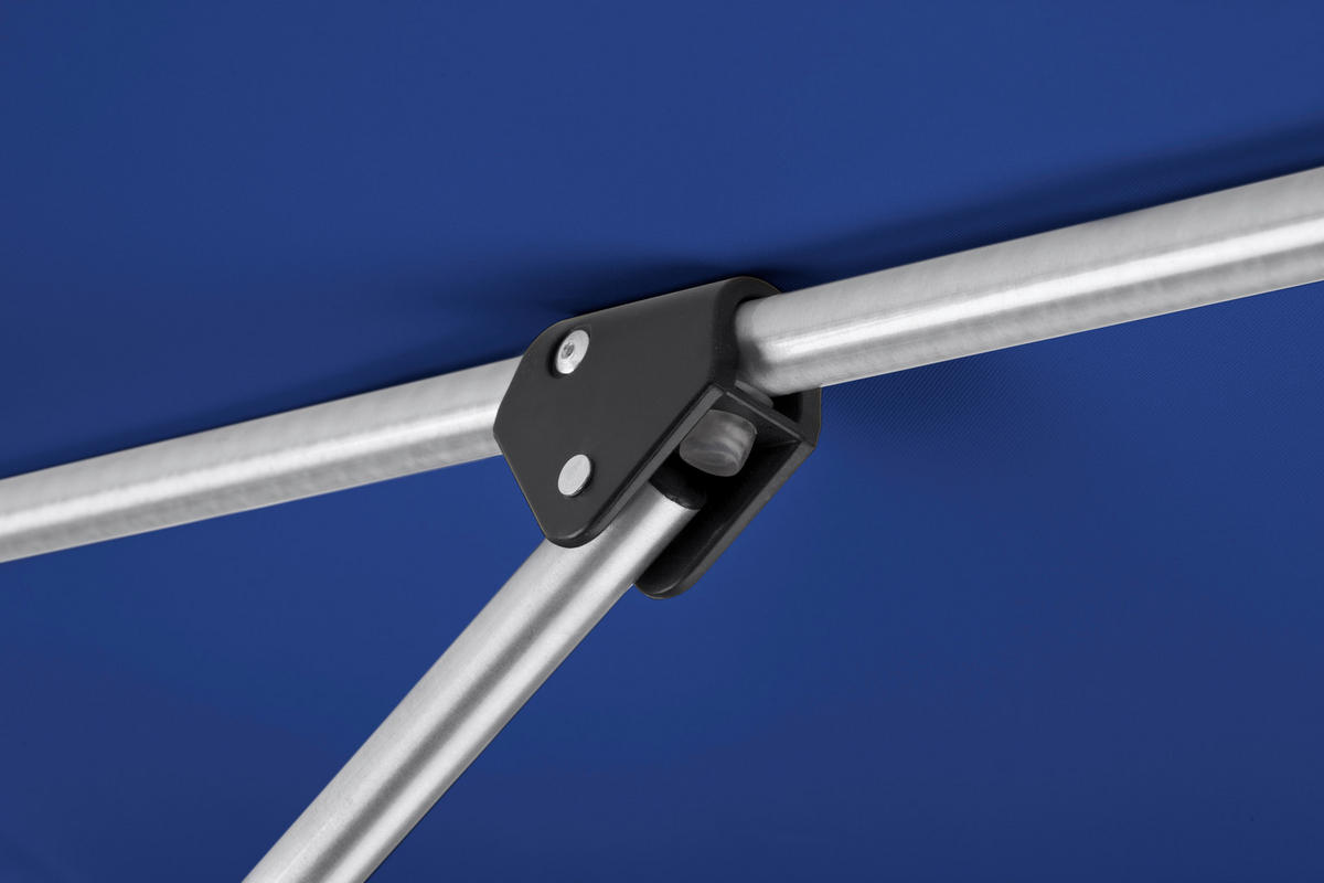 SLUNEČNÍK 270/250/270 cm - modrá/barvy stříbra, Basics, kov/textil (270/250/270cm)