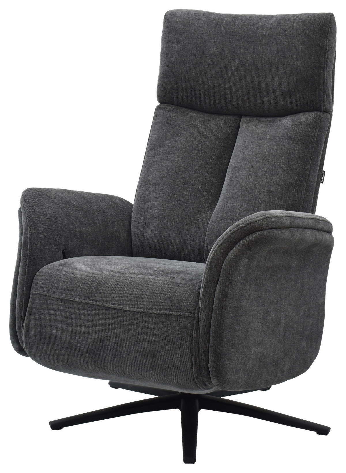 RELAXSESSEL Webstoff    - Graubraun/Schwarz, Design, Holz/Textil (75/109/84/148/84cm) - Livetastic