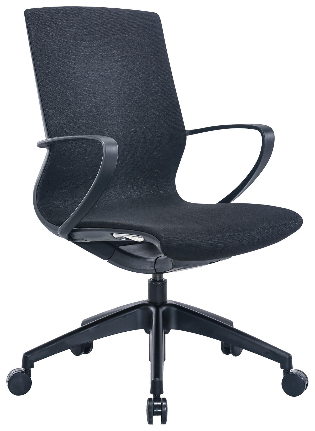 VRTLJIVI STOL kovina, umetna masa, tekstil črna  - črna, Design, kovina/umetna masa (60/96-106/58cm) - Novel