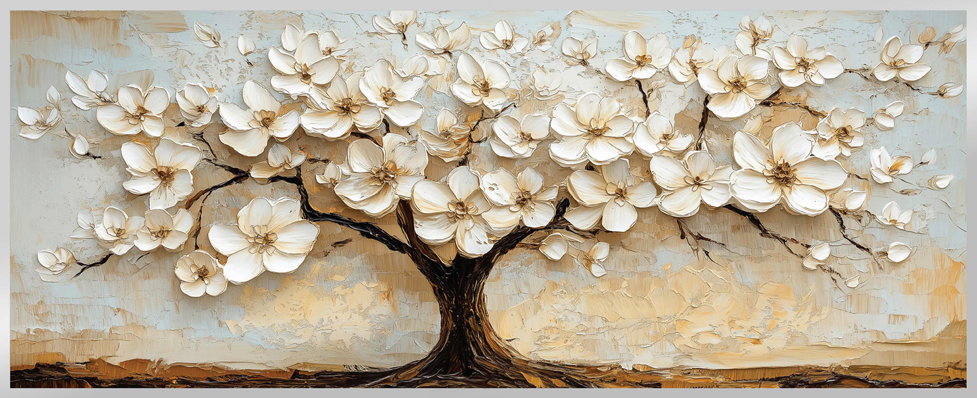 Euroart OBRAZ NA KOVU, stromy, 60/120/4 cm