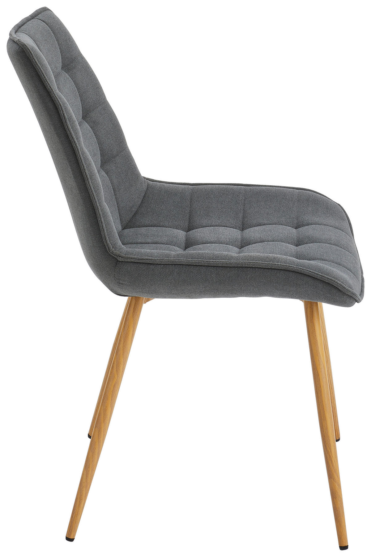 STUHL  in Eisen Webstoff  - Eichefarben/Grau, Modern, Textil/Metall (51/88/62cm) - Livetastic