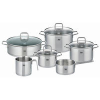 SET LONACA ZA KUHANJE Citrin  oplemenjeni čelik  6-dijelni  Citrin  - srebrne boje/prozirno, Design, staklo/metal - ELO