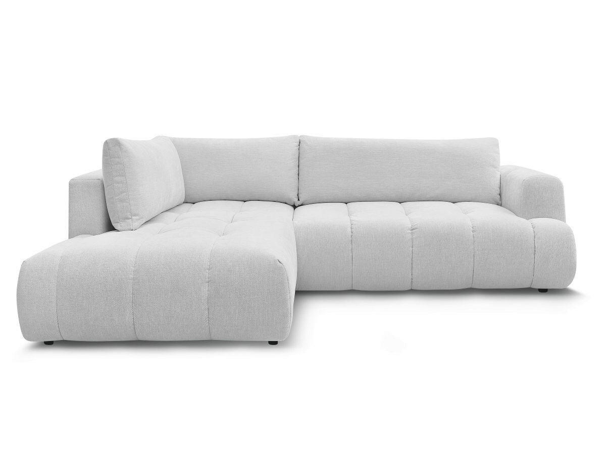 ECKSCHLAFSOFA FUJI Leinenoptik Hellgrau  inkl.  - Hellgrau/Schwarz, MODERN, Kunststoff/Textil (204/282cm)