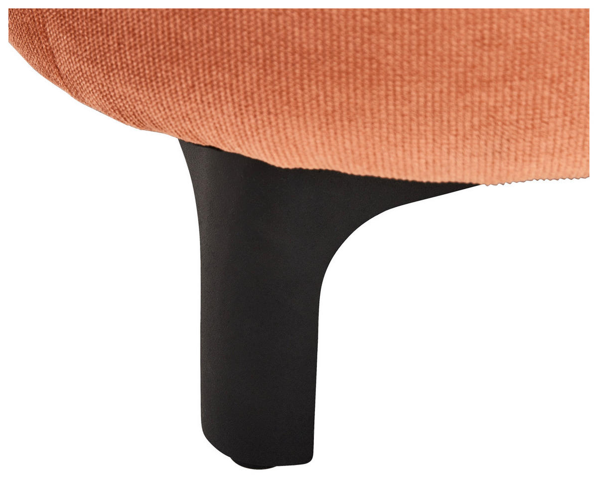 2-SITZER-SOFA in Cord, Velours Rostfarben  - Rostfarben/Schwarz, Konventionell, Textil/Metall (175/84/99cm) - Carryhome